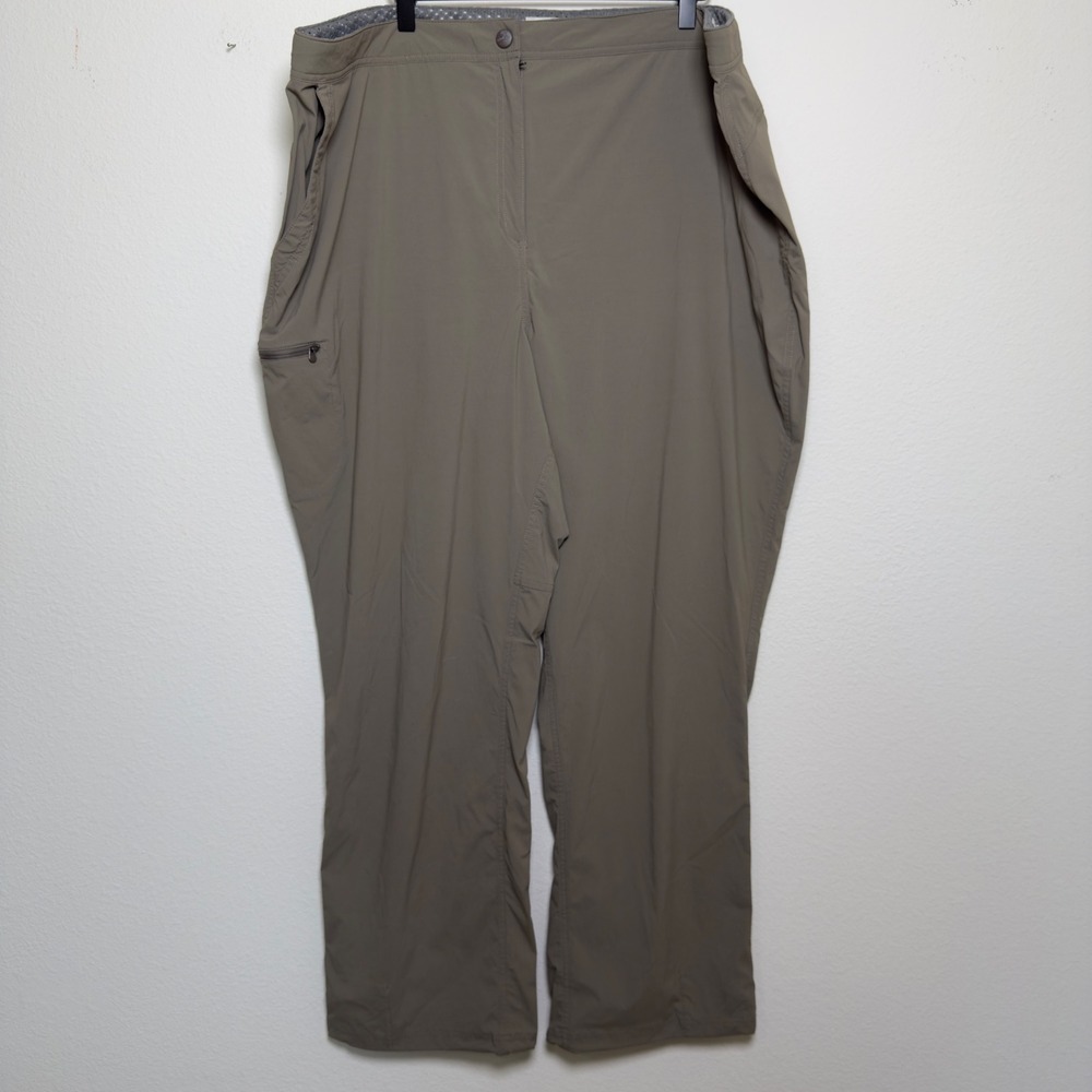 L.L.Bean Women's Mountainside Pants 22W Olive Green Hiking Outdoor Gorpcore‎
